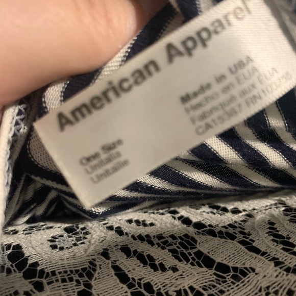 Womens American apparel crop top black and white - Picture 5 of 5